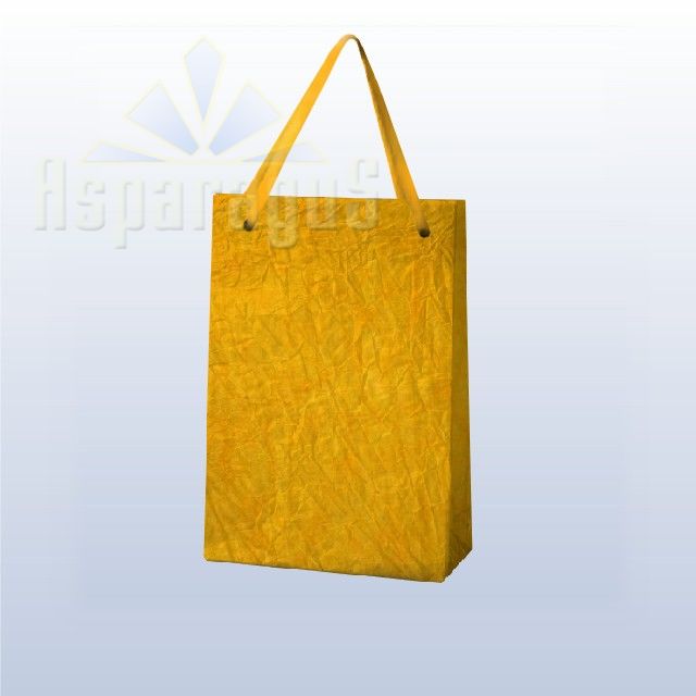 PAPER BAG WITH HANDLES 4X6X10CM/SUN YELLOW