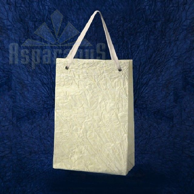 PAPER BAG WITH HANDLES 7X9X13CM/IVORY