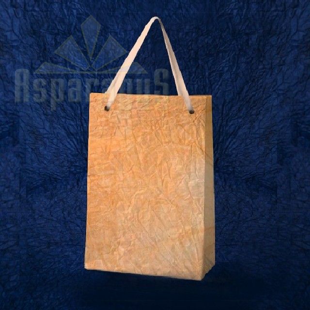 PAPER BAG WITH HANDLES 7X9X13CM/LIGHT ORANGE