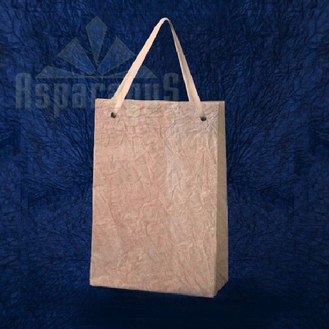 PAPER BAG WITH HANDLES 7X9X13CM/LIGHT PEACH