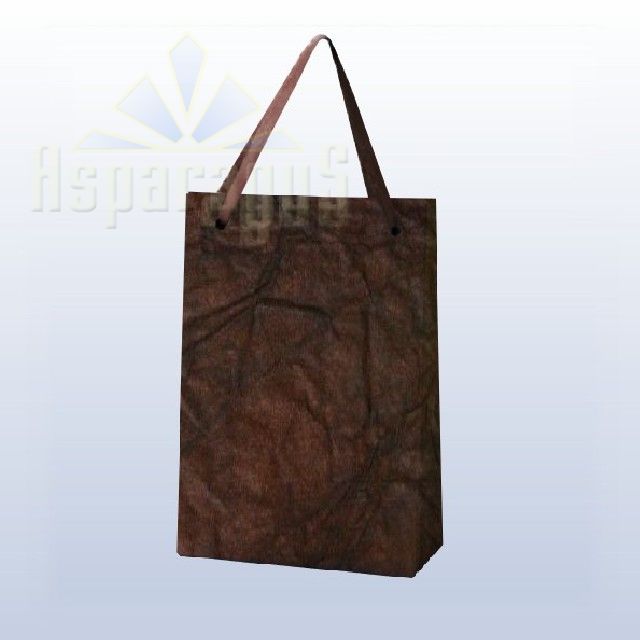 PAPER BAG WITH HANDLES 7X9X13CM/DARK BROWN
