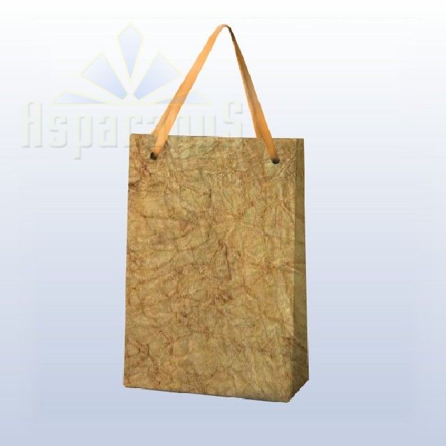 PAPER BAG WITH HANDLES 7X9X13CM/MUSTARD YELLOW