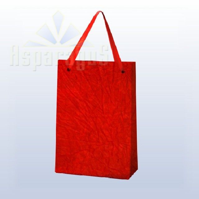 PAPER BAG WITH HANDLES 7X9X13CM/RED