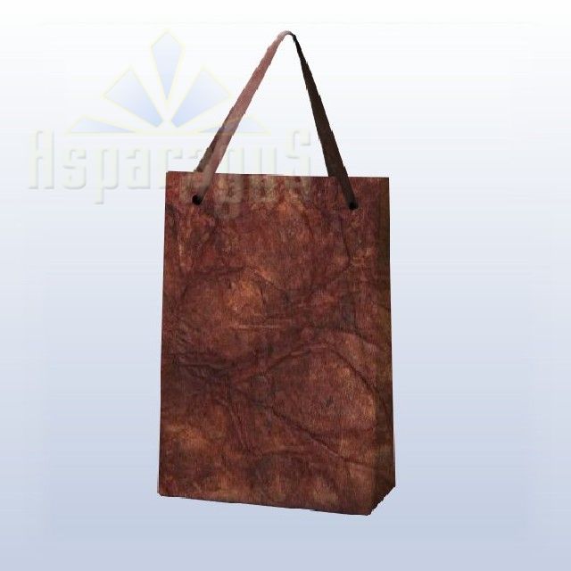 PAPER BAG WITH HANDLES 7X9X13CM/MEDIUM BROWN-DARK BROWN