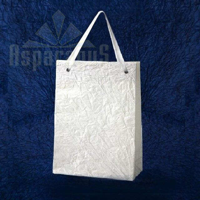 PAPER BAG WITH HANDLES 9X11X13CM/WHITE