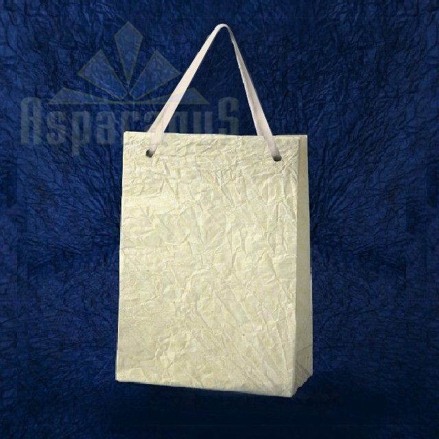 PAPER BAG WITH HANDLES 9X11X13CM/IVORY