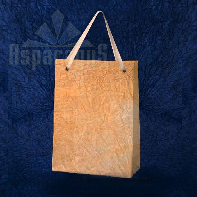 PAPER BAG WITH HANDLES 9X11X13CM/LIGHT ORANGE