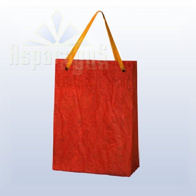 PAPER BAG WITH HANDLES 9X11X13CM/BLOOD ORANGE