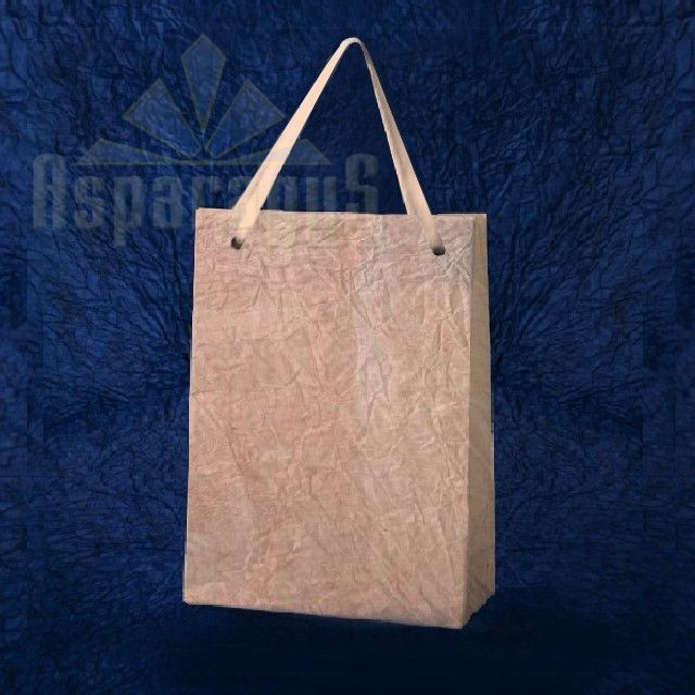 PAPER BAG WITH HANDLES 9X11X13CM/LIGHT PEACH