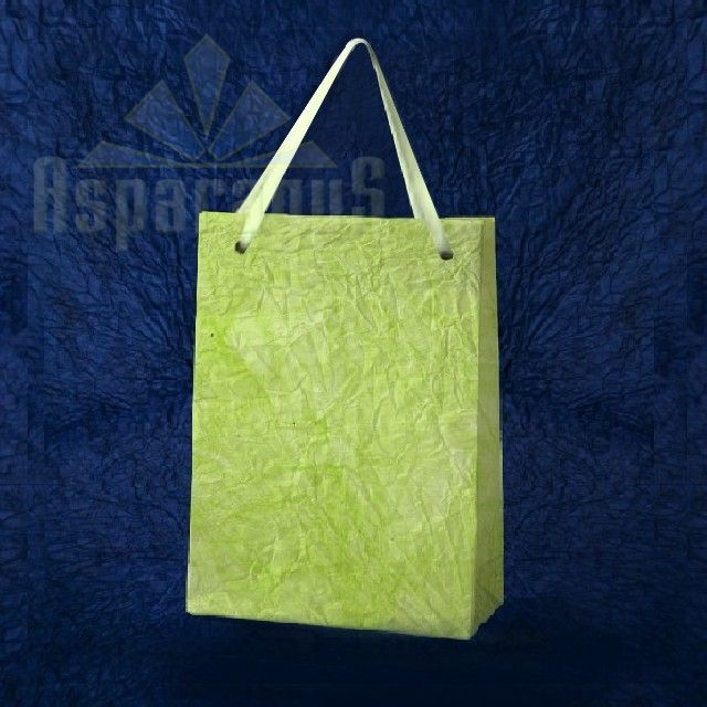 PAPER BAG WITH HANDLES 9X11X13CM/APPLE GREEN