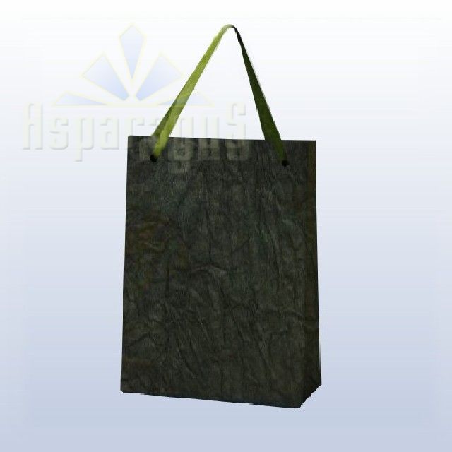 PAPER BAG WITH HANDLES 9X11X13CM/DARK GREEN