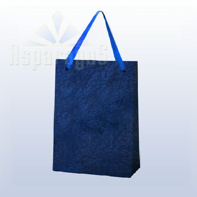 PAPER BAG WITH HANDLES 9X11X13CM/DARK BLUE