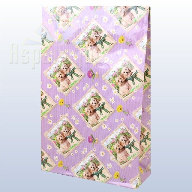 PAPER BAG WITH HANDLES LAMINATED 13,5X34,5X55CM