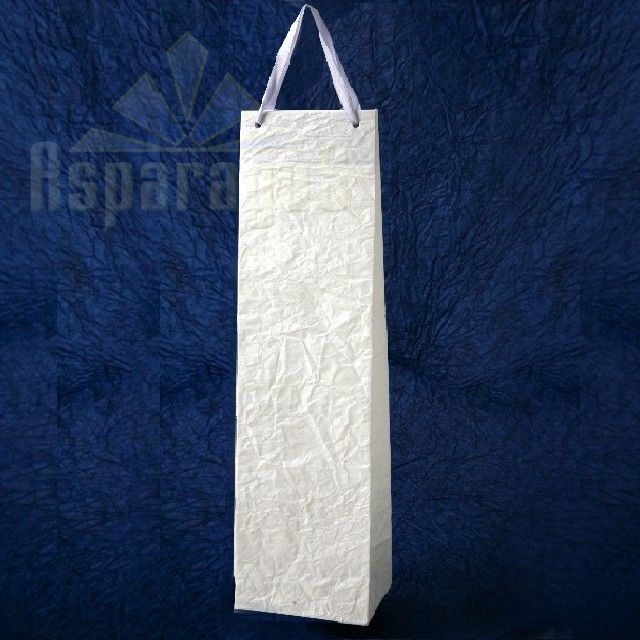 PAPER BAG WITH HANDLES 9X11X40CM/WHITE