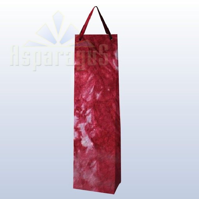 PAPER BAG WITH HANDLES 9X11X40CM/PINK-BORDEAUX