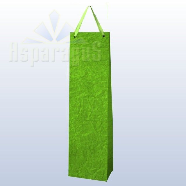PAPER BAG WITH HANDLES 9X11X40CM/NEON GREEN
