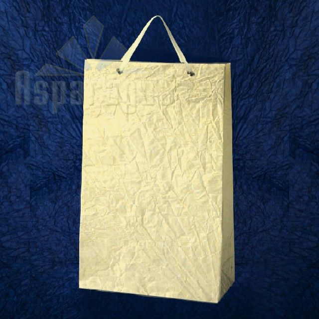 PAPER BAG WITH HANDLES 9,5X23X27CM/BUTTER
