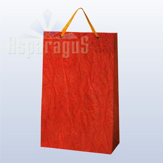 PAPER BAG WITH HANDLES 9,5X23X27CM/BLOOD ORANGE