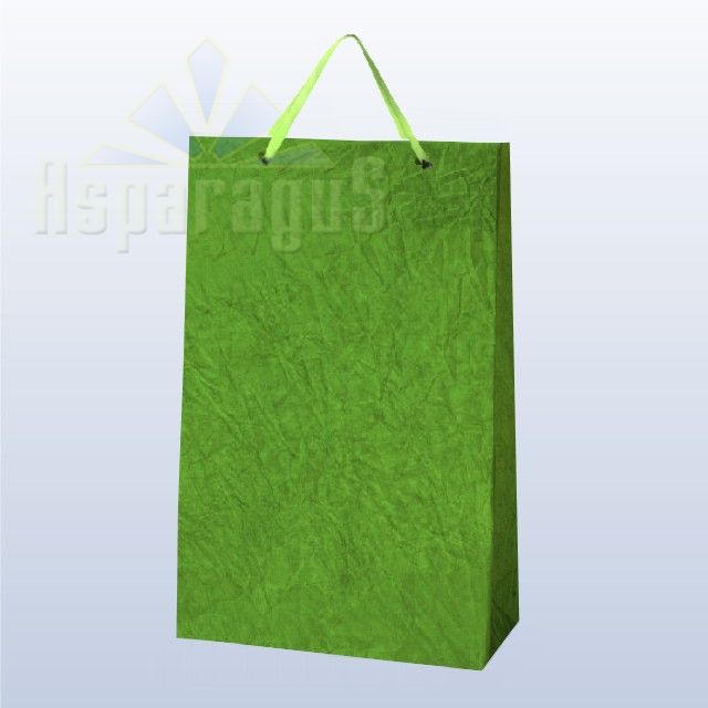 PAPER BAG WITH HANDLES 9,5X23X27CM/TOBACCO GREEN