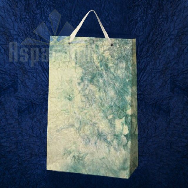 PAPER BAG WITH HANDLES 9,5X23X27CM/CREAM-GREEN