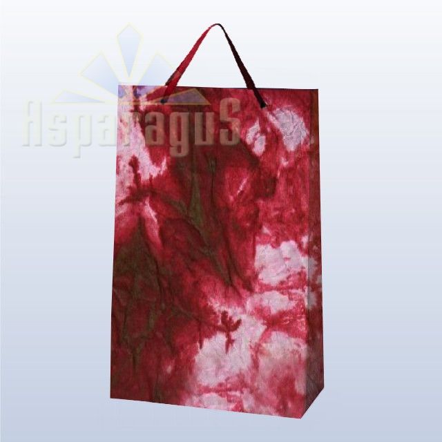 PAPER BAG WITH HANDLES 9,5X23X27CM/PINK-BORDEAUX