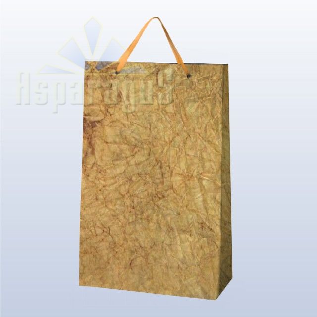 PAPER BAG WITH HANDLES 9,5X23X27CM/MUSTARD YELLOW
