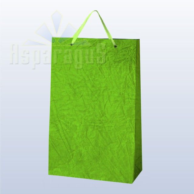 PAPER BAG WITH HANDLES 9,5X23X27CM/NEON GREEN