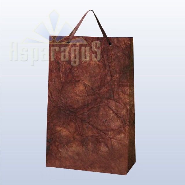 PAPER BAG WITH HANDLES 9,5X23X27CM/MEDIUM BROWN-DARK BROWN