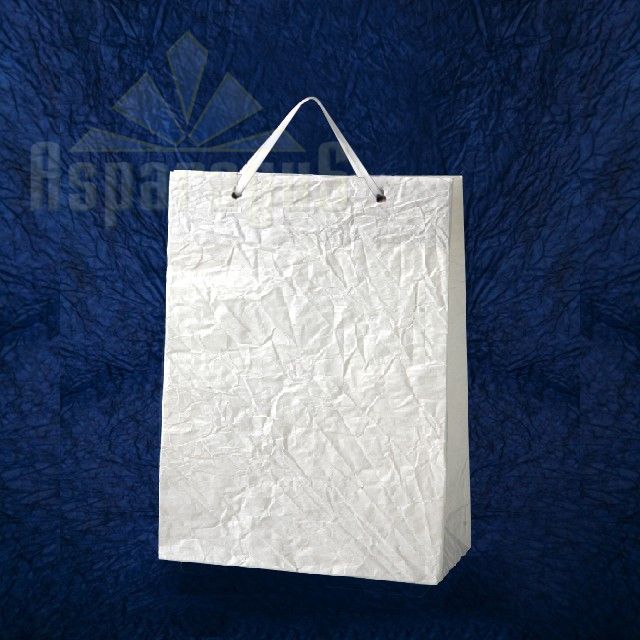 PAPER BAG WITH HANDLES 7X16X15CM/WHITE