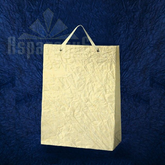 PAPER BAG WITH HANDLES 7X16X15CM/BUTTER