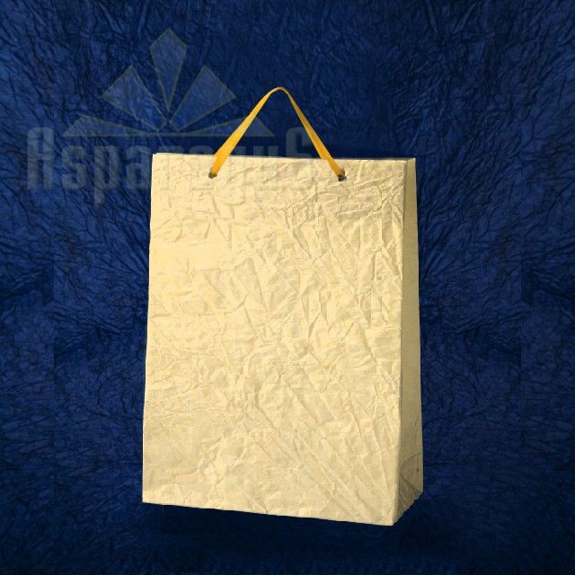 PAPER BAG WITH HANDLES 7X16X15CM/CREAM