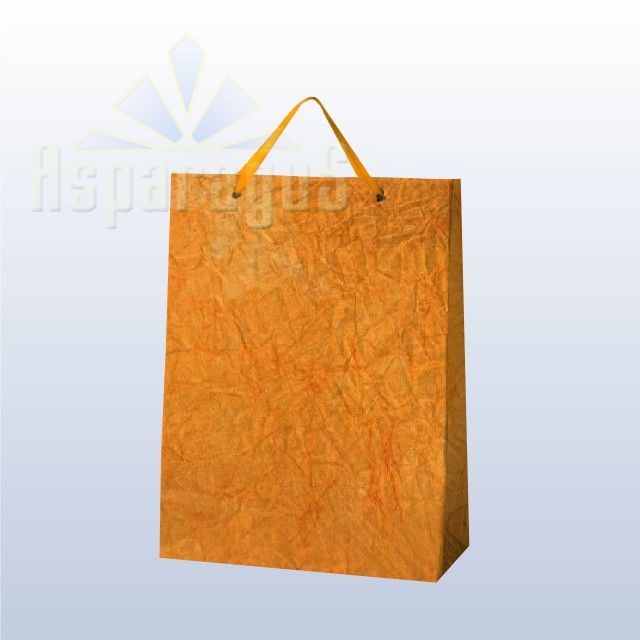 PAPER BAG WITH HANDLES 7X16X15CM/MEDIUM ORANGE