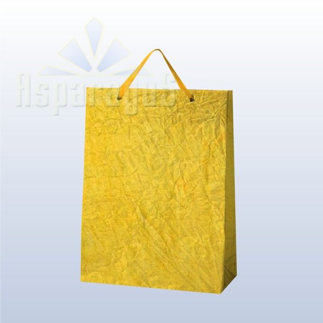 PAPER BAG WITH HANDLES 7X16X15CM/DARK YELLOW