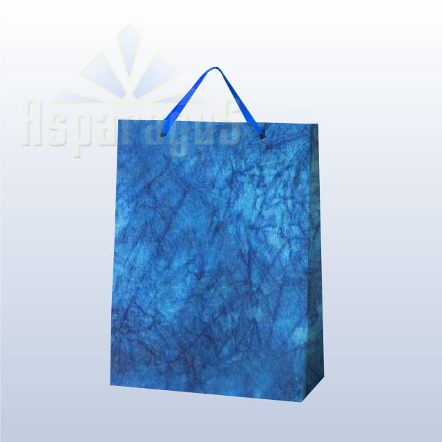 PAPER BAG WITH HANDLES 7X16X15CM/MEDIUM BLUE