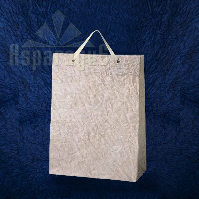 PAPER BAG WITH HANDLES 7X16X15CM/BEIGE