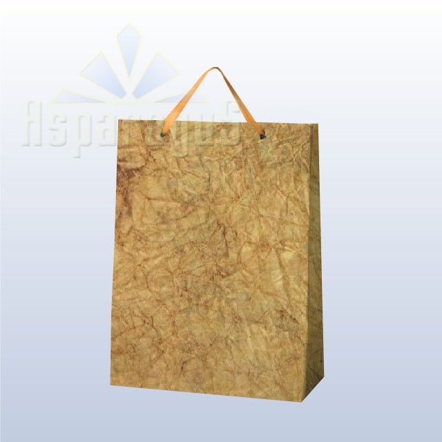 PAPER BAG WITH HANDLES 7X16X15CM/MUSTARD YELLOW