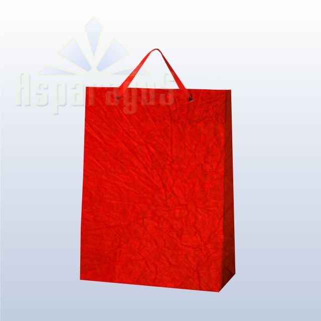 PAPER BAG WITH HANDLES 7X16X15CM/RED