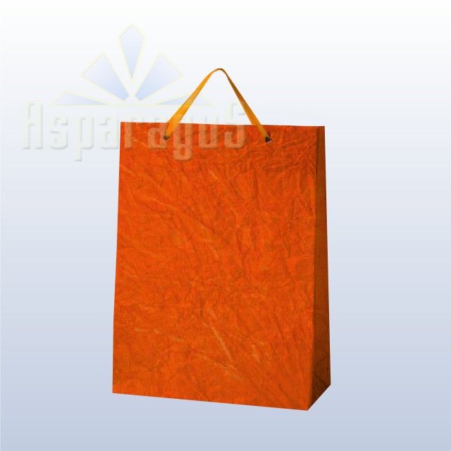 PAPER BAG WITH HANDLES 7X16X15CM/COPPER ORANGE