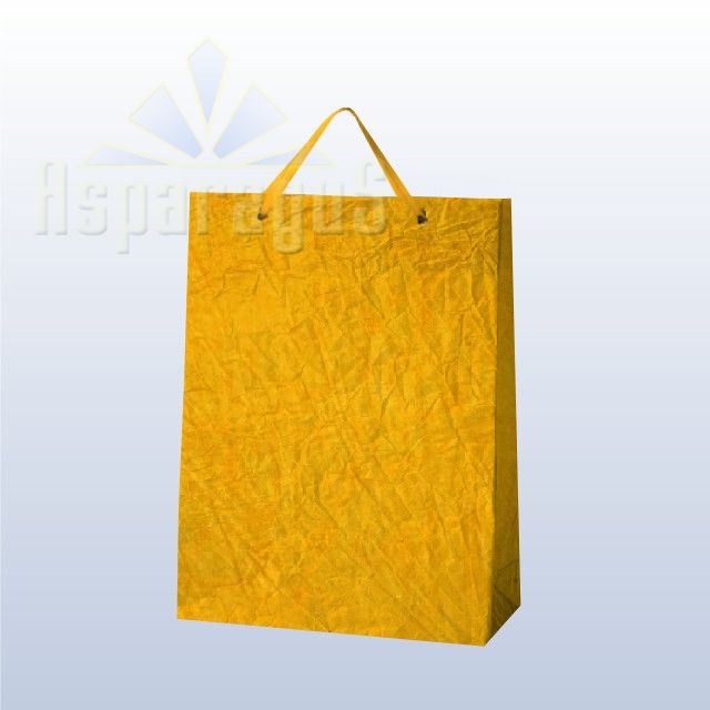 PAPER BAG WITH HANDLES 7X16X15CM/SUN YELLOW