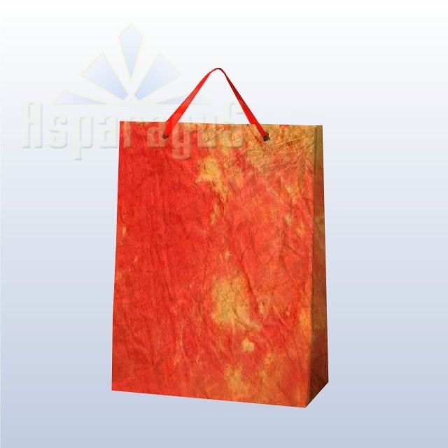 PAPER BAG WITH HANDLES 7X16X15CM/MEDIUM ORANGE-RED