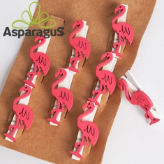 FLAMINGO WITH CLIPS (8PCS/PACK)