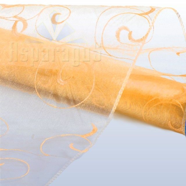 ORGANSA ROLL EMBROIDERED SCROLL PATTERNED 48CMX5M/ORANGE