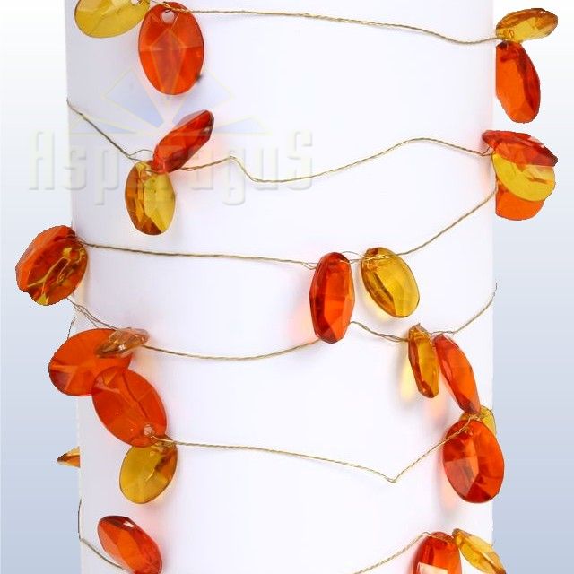 JEWELLED FESTOON 2M/ORANGE