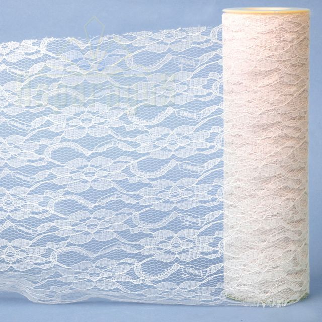 LACE ROLL 22CMX10Y/WHITE