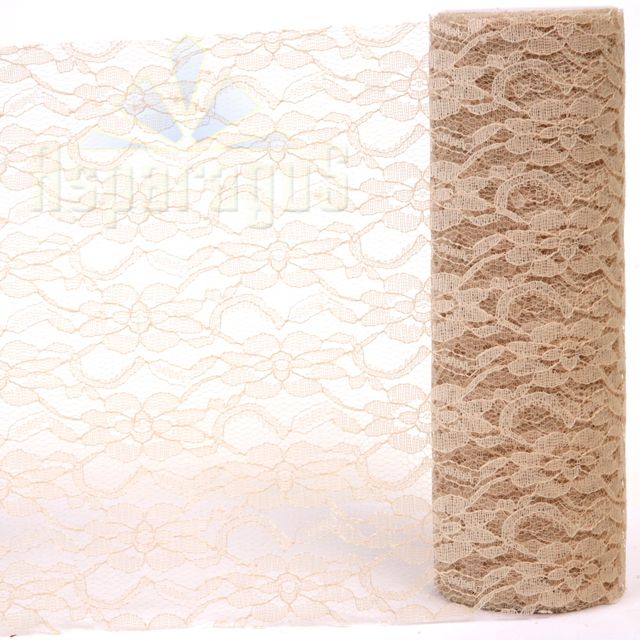 LACE ROLL 22CMX10Y/SAND