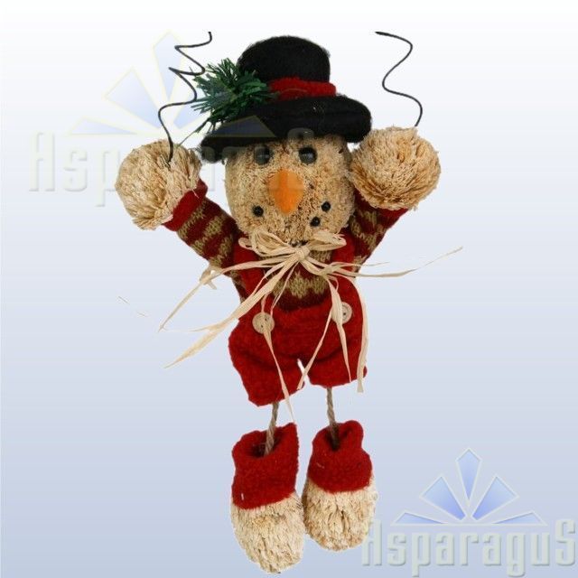 STRAW SNOWMAN KNOCKER