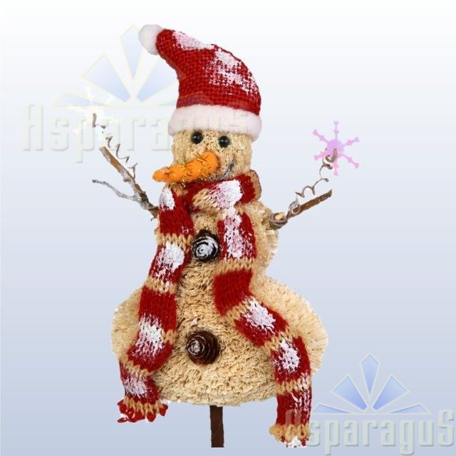 STRAW SNOWMAN PICK