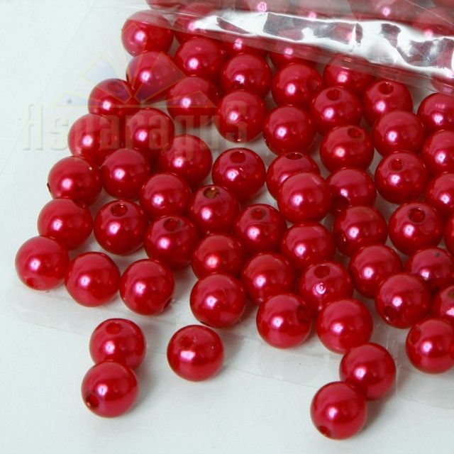 DECOR PEARL/8MM/RED (50G/PACK)