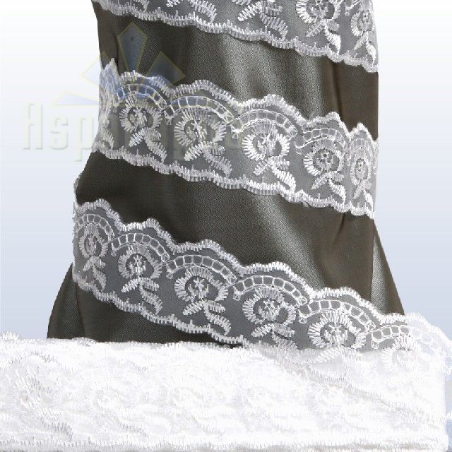 COLOURED LACE 4CMX4,5MÉTER/WHITE