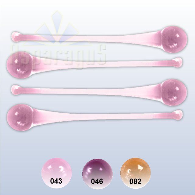 GLASS DROP COLOURED 20X4CM/BABY PINK (4PCS/PACK)